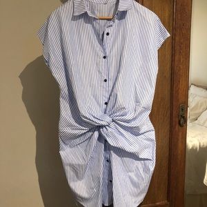 Blue and white striped dress. Size M.